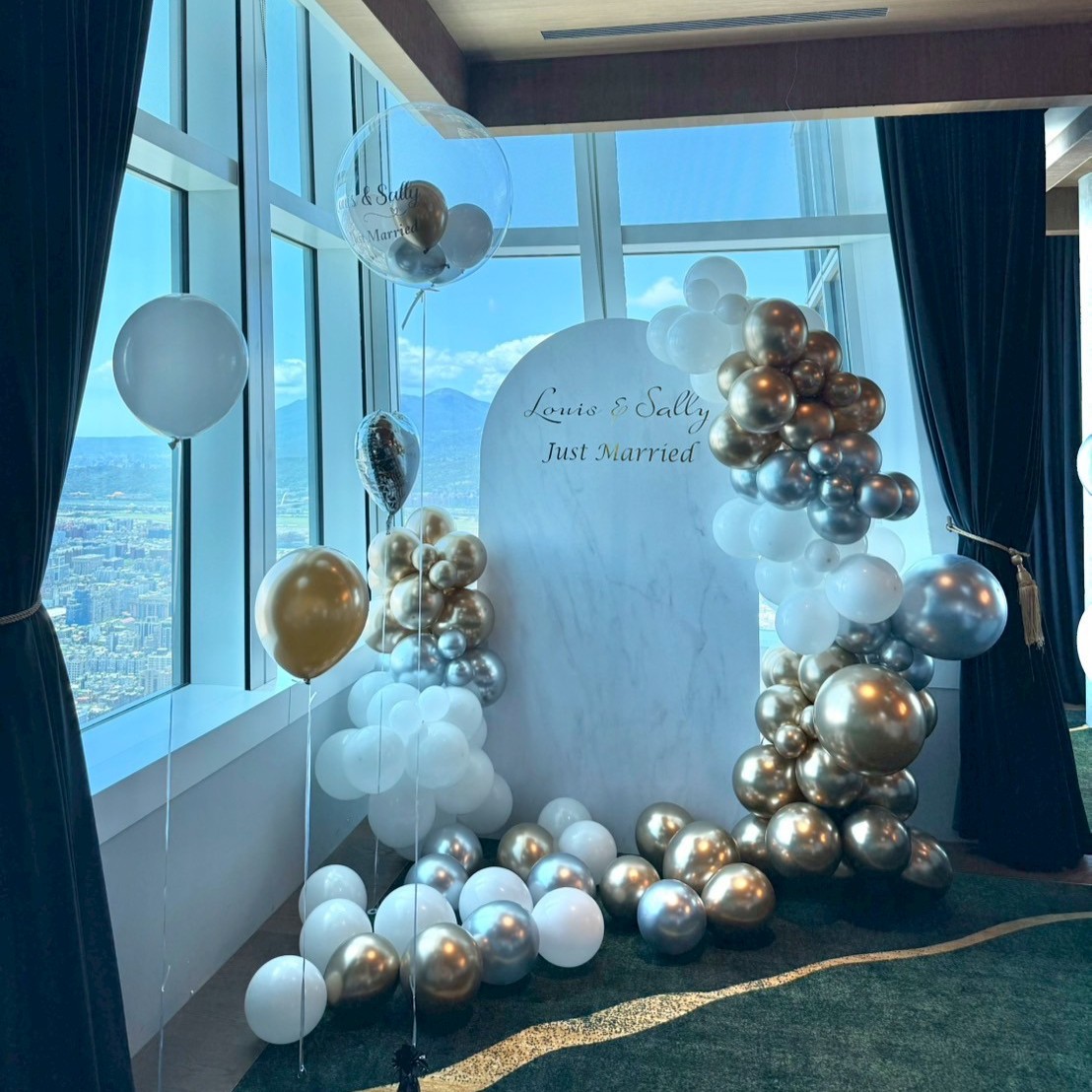 愛在高空綻放 Just Married 佈置